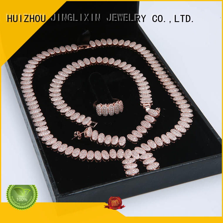 JINGLIXIN plated yellow jewelry set laser engraving for sale