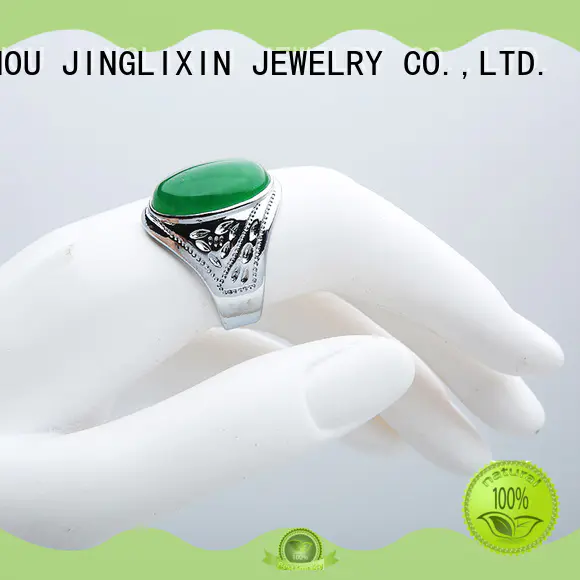 silver unique diamond rings high quality for male JINGLIXIN