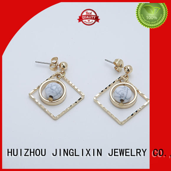 hot sale diamond drop earrings odm service for ladies JINGLIXIN