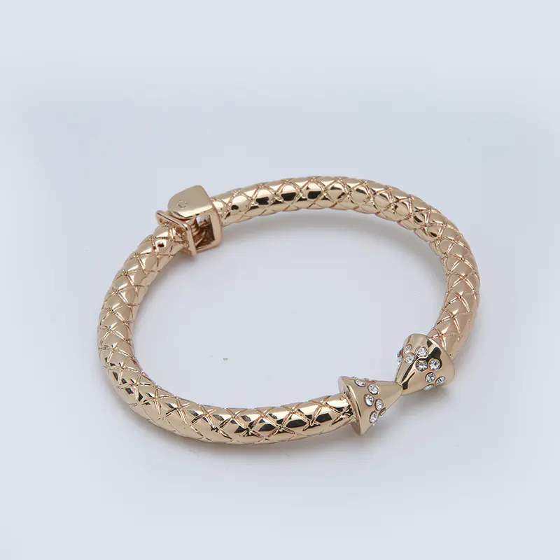 Custom czech rhinestones zinc alloy bracelet