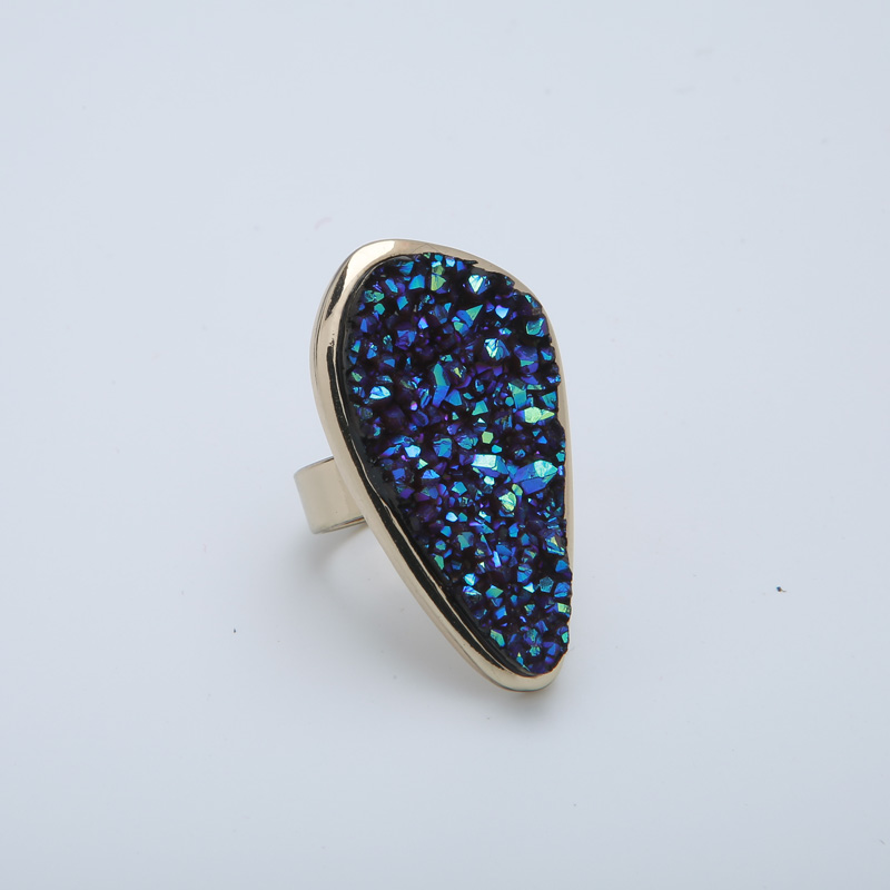 Custom blue zinc alloy ore ring for sale-1