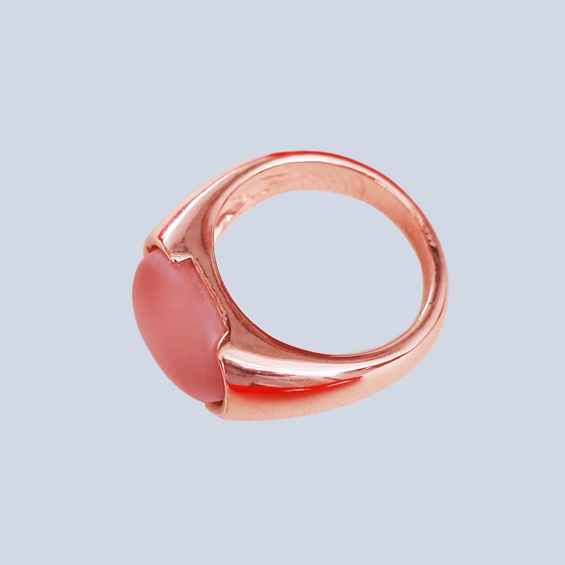 Custom rose gold resin ring R-154521-1