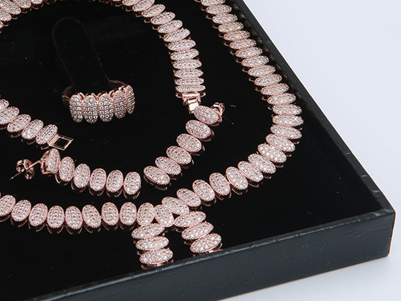 custom design cosmetic jewelry sets rose for sale JINGLIXIN