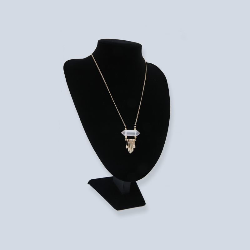 Custom gold plated Semi-precious stone necklace-1