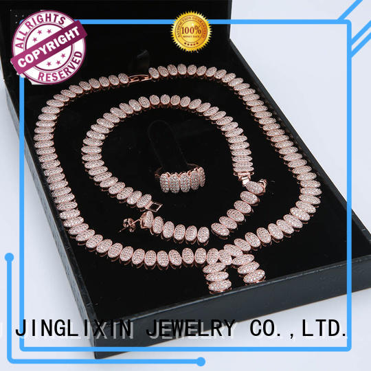 plated evening jewelry sets laser engraving for present JINGLIXIN