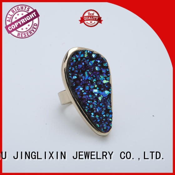 white custom diamond rings oem service for sale JINGLIXIN