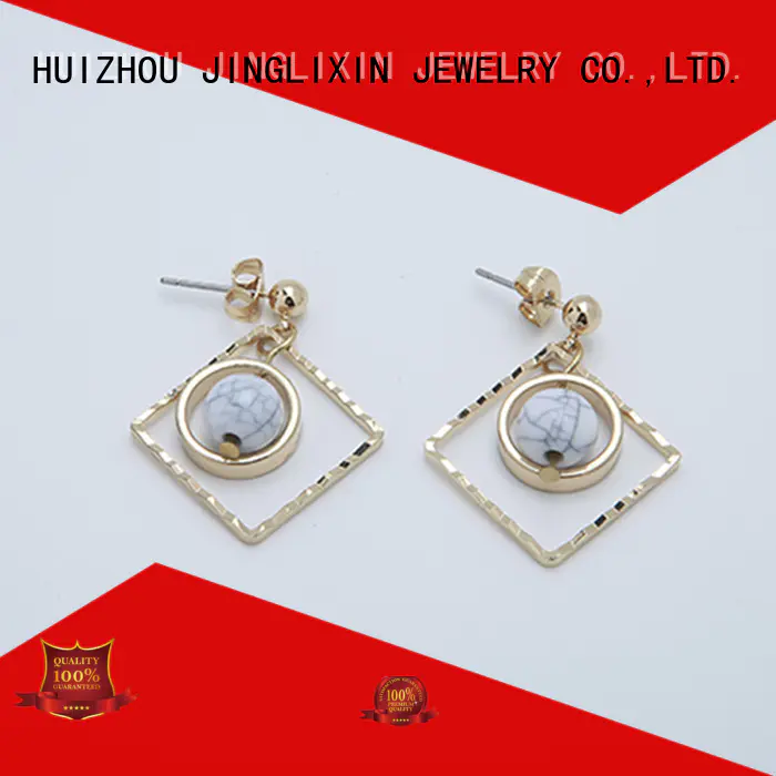 JINGLIXIN plated design earrings oem service for ladies