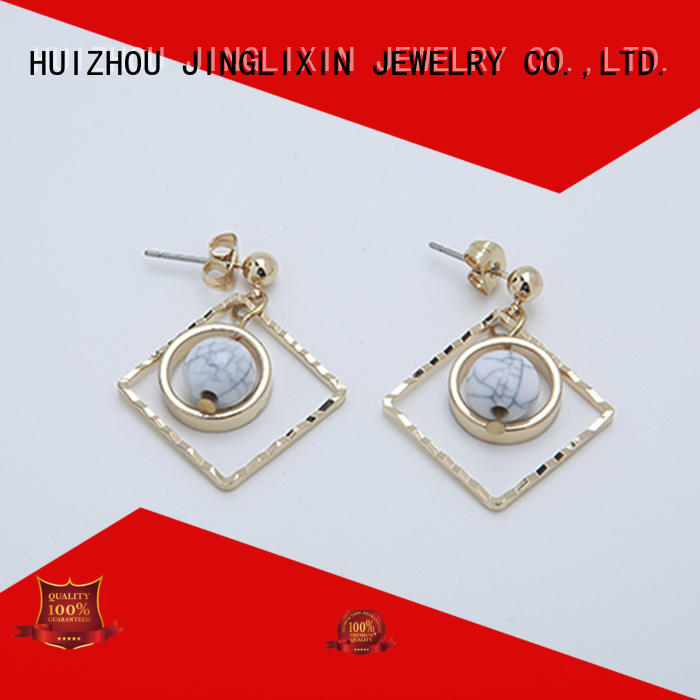 JINGLIXIN plated design earrings oem service for ladies