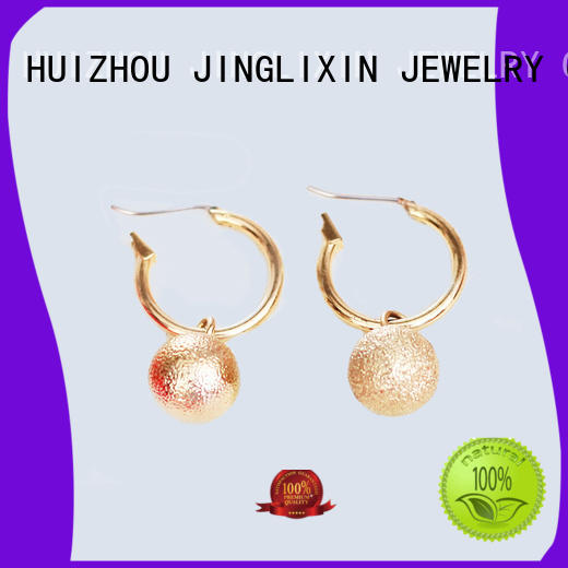 JINGLIXIN plated gold drop earrings oem service for ladies