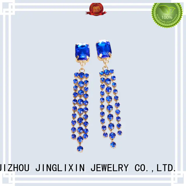 zircon abs silver earrings rhinestones earrings JINGLIXIN Brand
