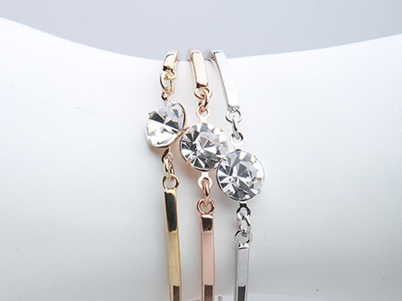 Tricolor swarovski rhinestone czech  diamond bracelet-1