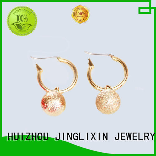 diamond gold drop earrings with name for women JINGLIXIN