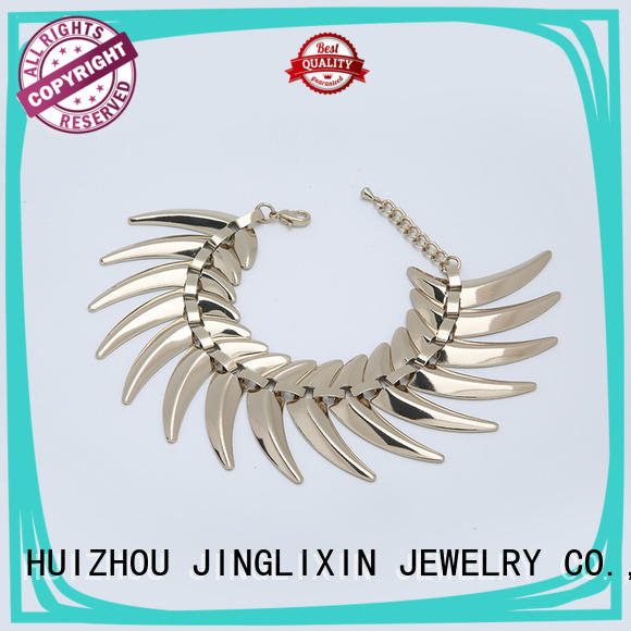 JINGLIXIN zinc custom metal bracelets diamond bracelets