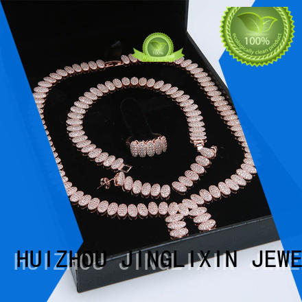 JINGLIXIN stone white gold jewelry sets with name in beautiful gift box