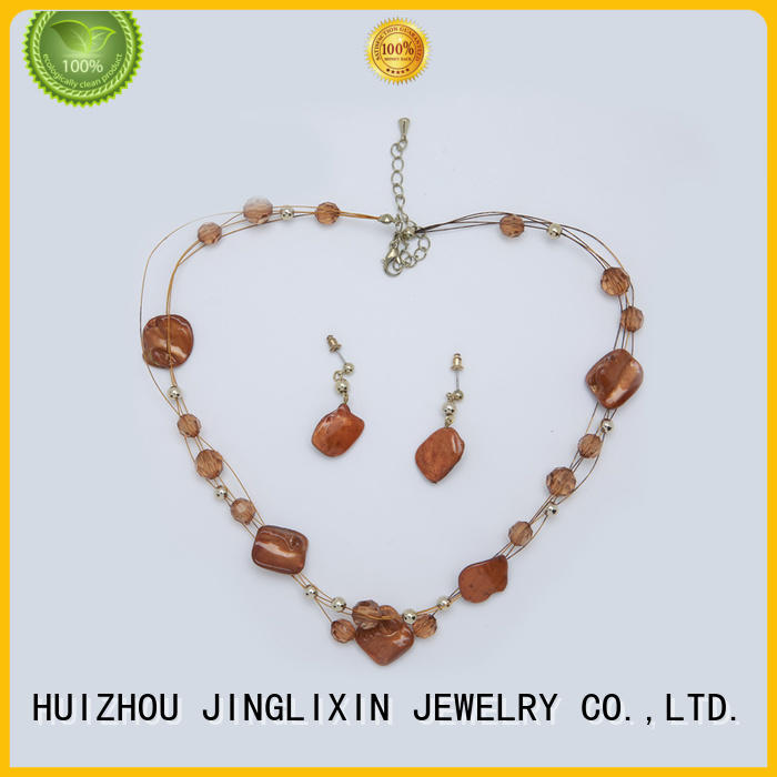 Gold plated shell-material hardware jewelry set