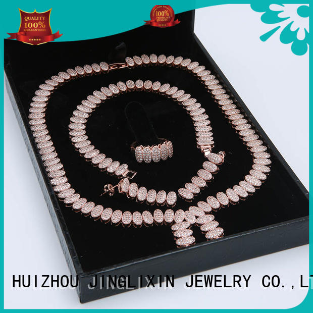 JINGLIXIN plated costume jewelry sets laser engraving in beautiful gift box