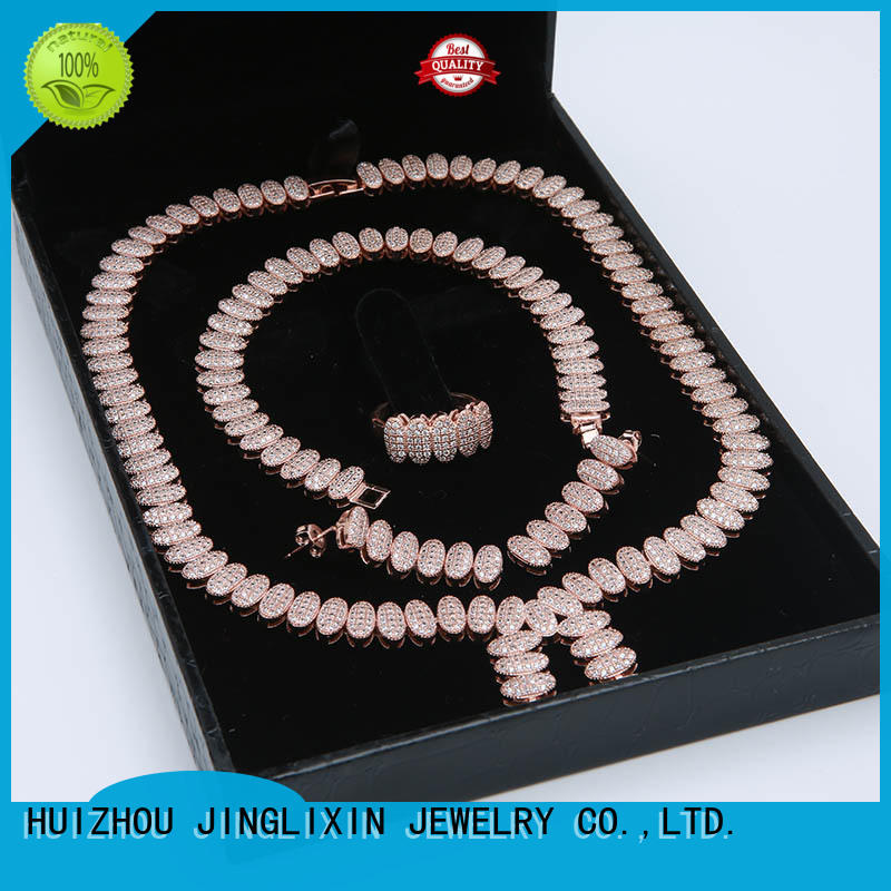 custom design cosmetic jewelry sets rose for sale JINGLIXIN