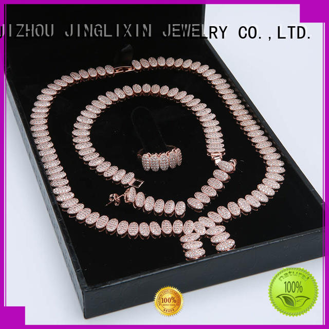 Custom Rose gold zircon Diamond hardware jewelry set