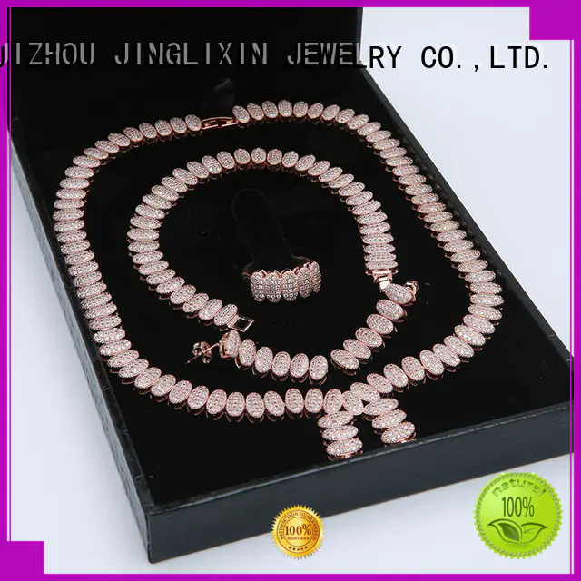 Custom Rose gold zircon Diamond hardware jewelry set
