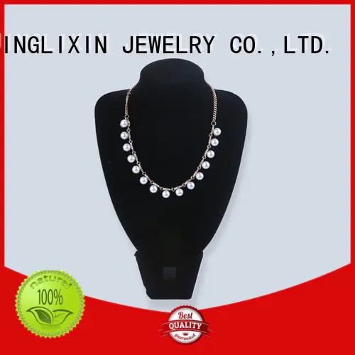 JINGLIXIN abs beads zircon necklace laser engraving for wife