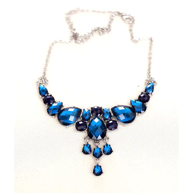 Blue-jewel necklace