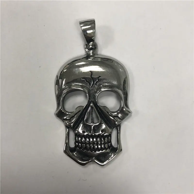 Ghost head stainless steel pendant