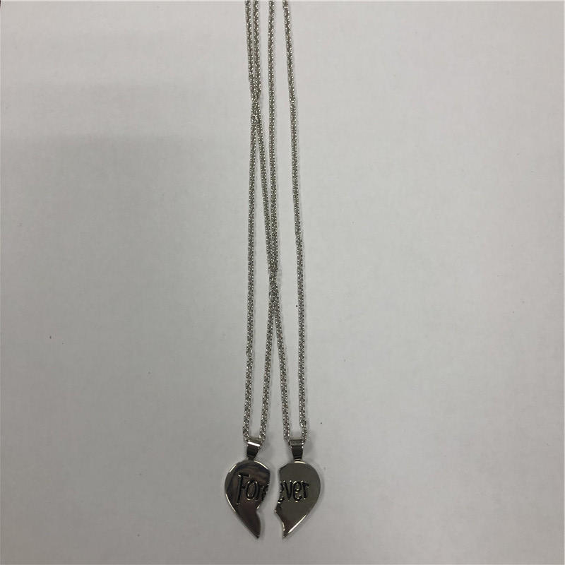 Engraved peach heart necklace