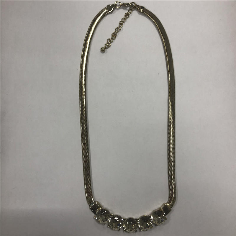 Flat snake Crystal pendant