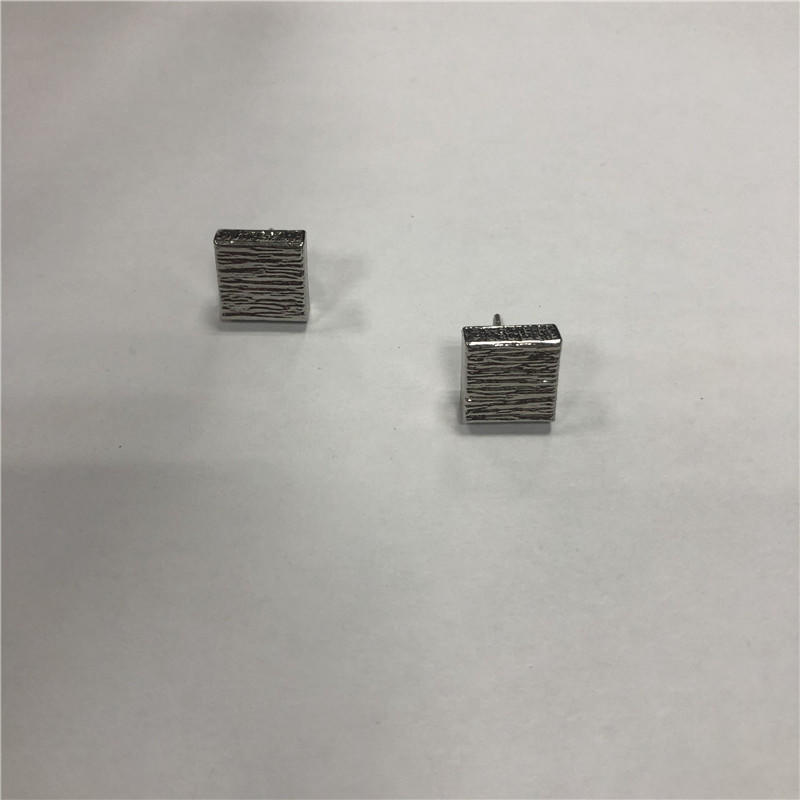 Square stud earrings with stainess steel