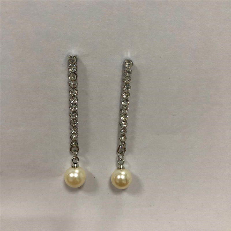 Simple temperament stainless steel jewelry earrings freshwater pearl is round 8-9 earrings Korean version earrings pearl jewelry