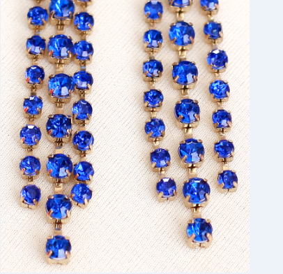 Fashionable colored diamond earrings