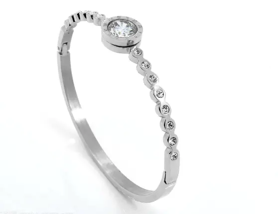 Stainless steel Czech diamond bracelet