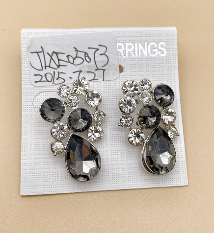Grey glass earrings