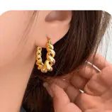 Cast copper earrings