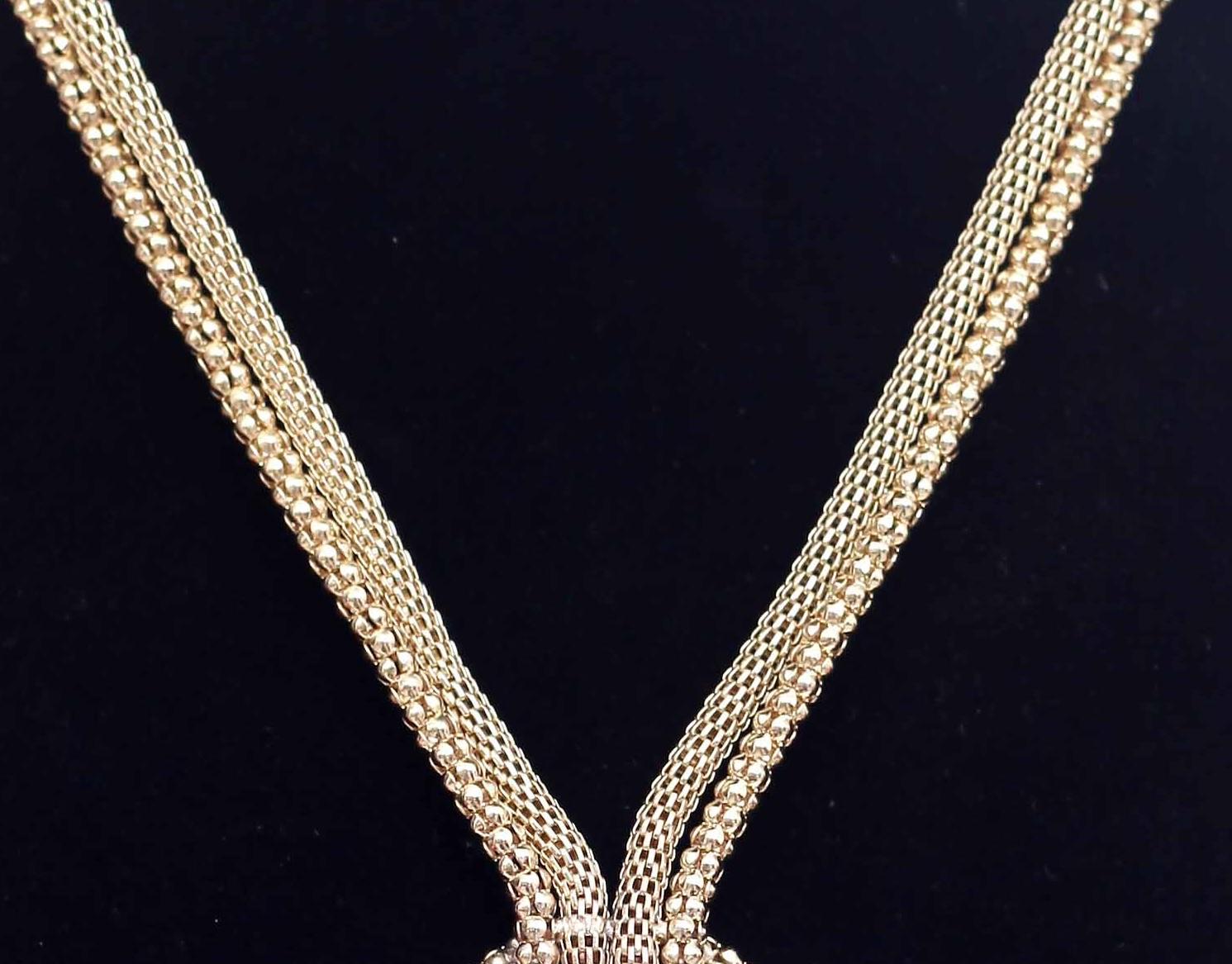 crystal semi-precious stones necklace laser engraving for party-1
